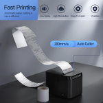 X-PRINTER 80mm Receipt Printer ESC/POS Thermal Printer Desktop Direct Print USB+LAN Connection High Efficiency with Auto Cutter Large Paper Bin