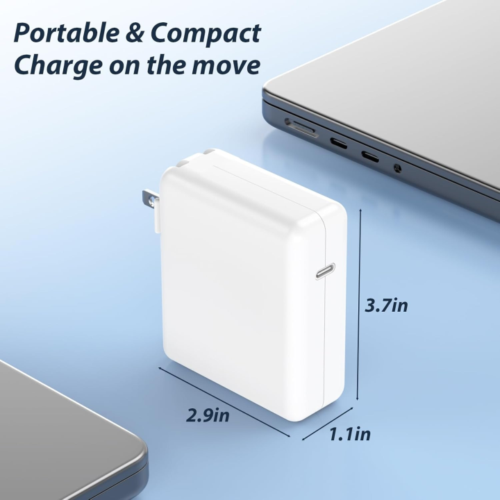 Mac Book Pro Charger- 140W USB-C GaN Power Adapter with Magnetic 3 Cable (6.6FT) for MacBook Pro 14-inch 16-inch with M1/M2/M3/M4 Pro/Max Model (2021-2025 Model) - Fast Charge Support
